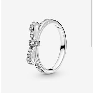 PANDORA Classic Bow Ring Sterling Silver CZ size 5
